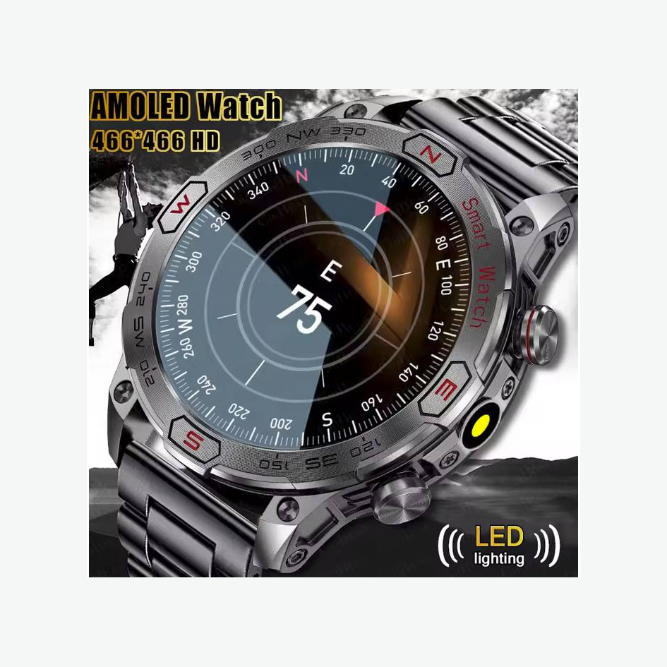 AMOLED Smart SmartWatch for Men with  Fitness Tracker, IP68 Waterproof, and Bluetooth Call