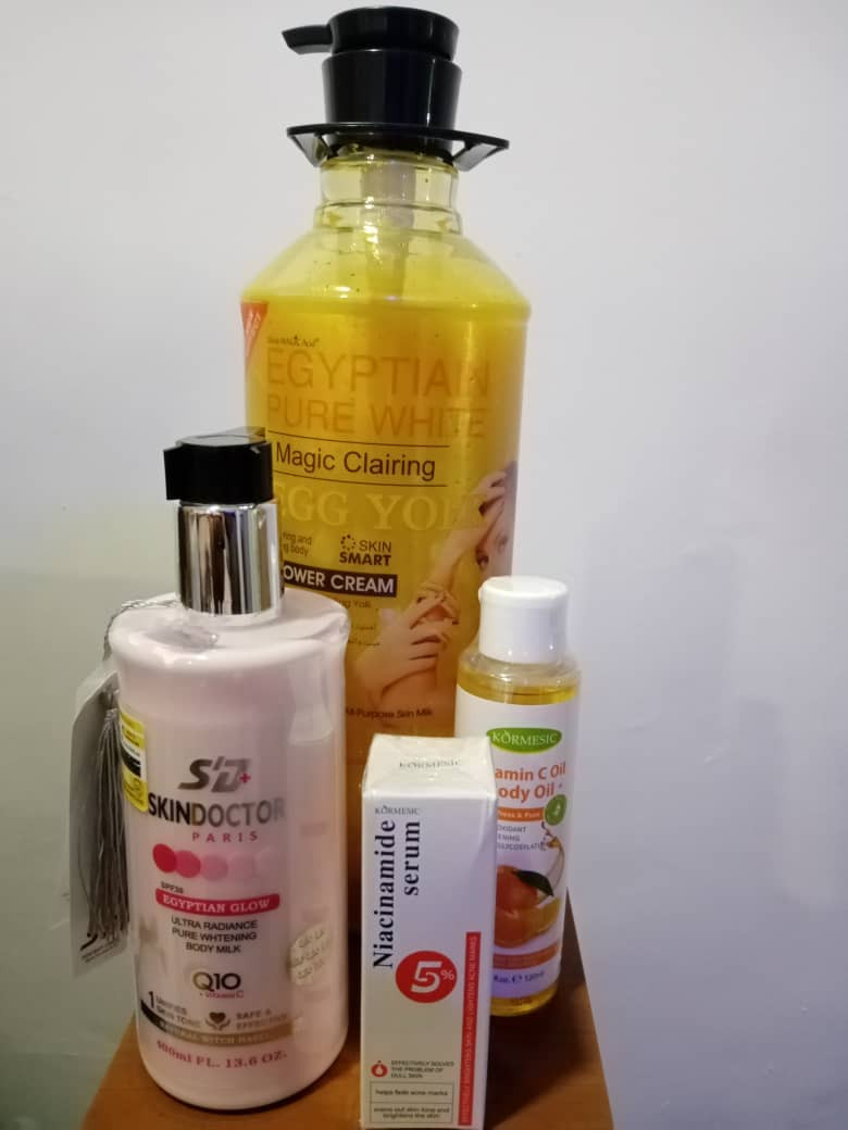 Pure White Glow & Repair Combo – Egyptian Egg Yolk, Q10 & Vitamin C Set